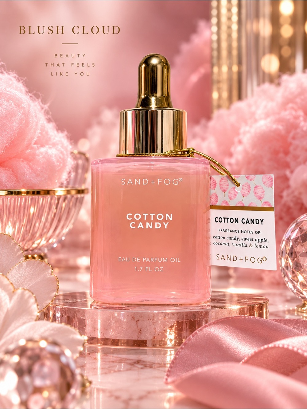 SAND + FOG Cotton Candy Eau de Parfum Oil – 50 mL 🍭🩷